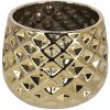 Kvetináč keramický glazovaný 13 cm - Farba zlatá Kvetináč keramický glazovaný 13 cm - Farba zlatá