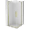 MEXEN/S - Velar L Duo sprchovací kút, posuvné dvere 90 x 90, dekor, zlato kartáčovaná 871-090-090-02-33-55 MEXEN/S - Velar L Duo sprchovací kút, posuvné dvere 90 x 90, dekor, zlato kartáčovaná 871-090-090-02-33-55