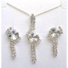 Swarovski-Crystals SW Súprava: Prívesok Štras Viola, retiazka, náušnice Swarovski-Crystals SW Súprava: Prívesok Štras Viola, retiazka, náušnice