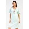 Vienetta Dámska nočná košeľa materská Bocian s klobúkom: světle zelená M Vienetta Dámska nočná košeľa materská Bocian s klobúkom: světle zelená M