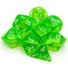 Kocka Set (8) - Lab Dice - Translucent - Rad Green / White Kocka Set (8) - Lab Dice - Translucent - Rad Green / White
