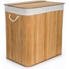 G21 Kôš na bielizeň 150 l s rozdeľovačmi, bambusový s bielym košom G21 Kôš na bielizeň 150 l s rozdeľovačmi, bambusový s bielym košom
