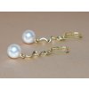 Zlaté náušnice s perlou FE004wM Zlaté náušnice s perlou FE004wM