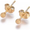 MSPERK Guličkové ligotavé dámske náušnice z chirurgickej ocele zlaté 3 mm MSPERK Guličkové ligotavé dámske náušnice z chirurgickej ocele zlaté 3 mm