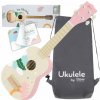 Classic World drevené ukulele gitara ružové