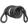 FORCE lanko k zámku na bicykel, 150cm / 12mm, čierne FORCE lanko k zámku na bicykel, 150cm / 12mm, čierne