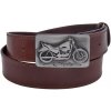 Mercucio Džínsový opasok pre motorkárov hnedý
