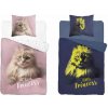 Prehozynapostel Bavlnené posteľné obliečky svietiace v tme - motív mačky Prehozynapostel Bavlnené posteľné obliečky svietiace v tme - motív mačky