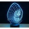 Beling 3D lampa, Lebka s kapucňou, 7 farebná S236 Beling 3D lampa, Lebka s kapucňou, 7 farebná S236