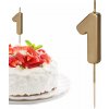 Party Deco SCU9-1 Sviečka na tortu Elegance číslo zlaté 4,5cm 1 Party Deco SCU9-1 Sviečka na tortu Elegance číslo zlaté 4,5cm 1