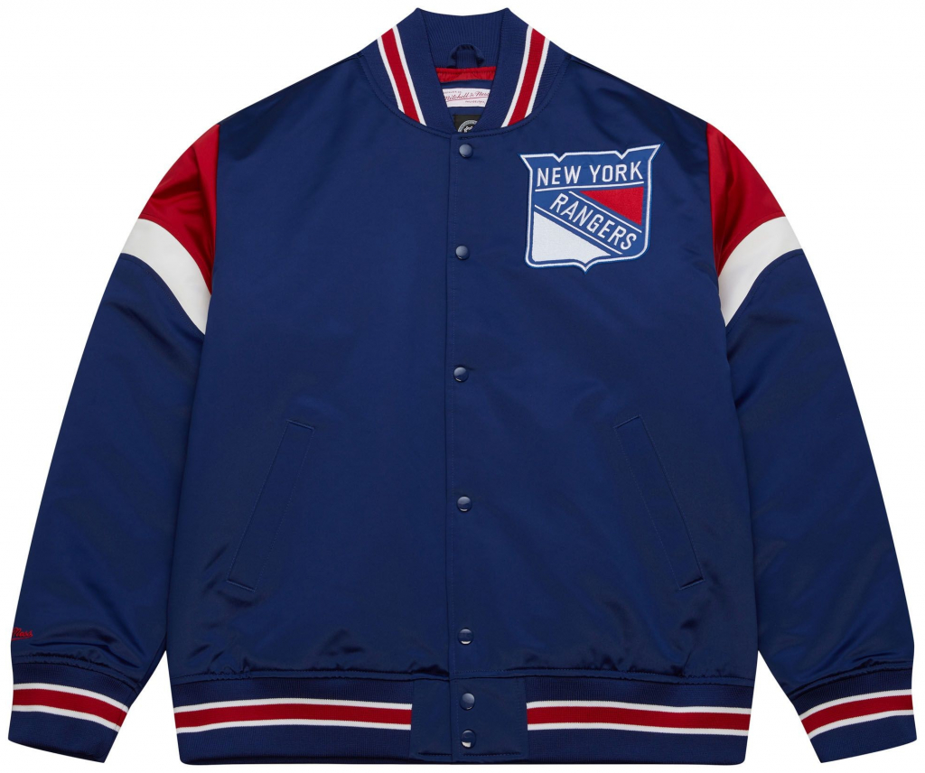 Mitchell & Ness pánská bunda New York Rangers NHL Heavyweight Satin Jacket