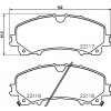 Sada brzdových platničiek kotúčovej brzdy BREMBO P 56 106 Sada brzdových platničiek kotúčovej brzdy BREMBO P 56 106