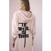 KESI 9117PR Dámska mikina s potlačou „The world is yours“, púdrová ružová UNI KESI 9117PR Dámska mikina s potlačou „The world is yours“, púdrová ružová UNI