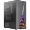 Aerocool DELTABKV1 ATX PC Case RGB Front Full Side Window 12cm Fan Black Aerocool DELTABKV1 ATX PC Case RGB Front Full Side Window 12cm Fan Black