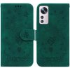 Peňaženkové kožené puzdro Butterfly Rose na Xiaomi 12 Pro - Zelená Peňaženkové kožené puzdro Butterfly Rose na Xiaomi 12 Pro - Zelená