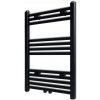 Shumee Čierny rebríkový radiátor do kúpeľne, rovný, ústredné kúrenie, 500x764 mm Shumee Čierny rebríkový radiátor do kúpeľne, rovný, ústredné kúrenie, 500x764 mm
