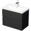 Intedoor Kúpeľňová skrinka s umývadlom LANDAU 80x65 cm čierna matná