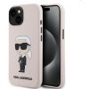 Karl Lagerfeld Liquid Silicone Ikonik NFT Apple iPhone 15, ružové