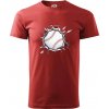 Baseball lopta v triku - Klasické pánske tričko vyššej gramáže - XS ( Bordová ) Baseball lopta v triku - Klasické pánske tričko vyššej gramáže - XS ( Bordová )