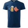 Pivo a klobása - Klasické pánske tričko vyššej gramáže - L ( Polnočná modrá ) Pivo a klobása - Klasické pánske tričko vyššej gramáže - L ( Polnočná modrá )