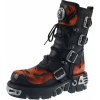 topánky kožené NEW ROCK Vampire Boots (107-S1) Black-Orange Čierna červená 40 topánky kožené NEW ROCK Vampire Boots (107-S1) Black-Orange Čierna červená 40