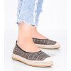espadrilky so zlatou niťou Zoey Hnedé