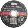 Rezný kotúč na kov 125x2,5x22,2mm Rezný kotúč na kov 125x2,5x22,2mm