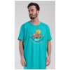 Vienetta MAN pánska nočná košeľa s krátkym rukávom Adventure zelená Vienetta MAN pánska nočná košeľa s krátkym rukávom Adventure zelená