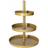 HIT Etažér třípatrový nerez 35 cm zlatá HT-24500465 HIT Etažér třípatrový nerez 35 cm zlatá HT-24500465