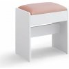 VASAGLE RDS001W01 – Zamatová make-up stolička s protišmykovými podložkami, ružovo-biela VASAGLE RDS001W01 – Zamatová make-up stolička s protišmykovými podložkami, ružovo-biela