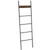 VASAGLE Rebríkový stojan na oblečenie 44 x 160 cm čierny VASAGLE Rebríkový stojan na oblečenie 44 x 160 cm čierny
