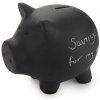 Popisovateľná pokladnička Balvi Oink 25533, čierna