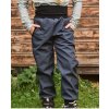 Detské zateplené softshellové nohavice s reguláciou pása antracitové