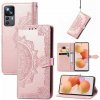 Peňaženkové kožené puzdro MANDALA FLOWER na Xiaomi 12T / 12T Pro – Ružovozlatá Peňaženkové kožené puzdro MANDALA FLOWER na Xiaomi 12T / 12T Pro – Ružovozlatá