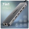 AXAGON HMC-7HX2, USB 5Gbps hub, 2x USB-A, USB-C, 2x HDMI 4k/60Hz, RJ-45 GLAN, PD 100W, kabel USB-C 15cm AXAGON HMC-7HX2, USB 5Gbps hub, 2x USB-A, USB-C, 2x HDMI 4k/60Hz, RJ-45 GLAN, PD 100W, kabel USB-C 15cm