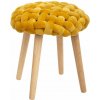 Atmosphera Stolička Cosy s kostkovaným sedadlem, průměr 43 cm, žlutá Atmosphera Stolička Cosy s kostkovaným sedadlem, průměr 43 cm, žlutá