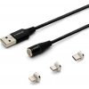 SAV Savio CL-155 USB kábel 2 m USB 2.0 USB C Micro USB A/Lightning Čierny SAV Savio CL-155 USB kábel 2 m USB 2.0 USB C Micro USB A/Lightning Čierny