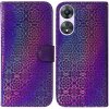 Peňaženkové 3D puzdro Colorful na Oppo A58 5G - Fialová Peňaženkové 3D puzdro Colorful na Oppo A58 5G - Fialová