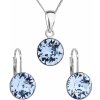 Súprava šperkov s kryštálmi Swarovski náušnice, retiazka a prívesok modré okrúhle 39140.3 zafír Súprava šperkov s kryštálmi Swarovski náušnice, retiazka a prívesok modré okrúhle 39140.3 zafír