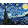 ZUTY Maľovanie podľa čísel MESIAC V PODANÍ VAN GOGHA Rámovanie bez rámu a bez vypnutia plátna Rozmer 80 x 100 cm