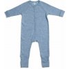 Rastúce merino pyžamo detské (overal) Smallstuff - farba modrá light blue melange Veľkosť: 92 Rastúce merino pyžamo detské (overal) Smallstuff - farba modrá light blue melange Veľkosť: 92