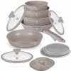 Sada varných a zapekacích mís s odnímateľnou rukoväťou 13 dielna vhodná do rúry do 220°C Berlingerhaus Taupe Collection BH-8251N Sada varných a zapekacích mís s odnímateľnou rukoväťou 13 dielna vhodná do rúry do 220°C Berlingerhaus Taupe Collection BH-8251N