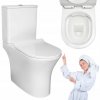 WC kompakt stojaci bezokrajový s doskou s pomalým zatváraním, vodorovný odpad, biely Kerra WC kompakt stojaci bezokrajový s doskou s pomalým zatváraním, vodorovný odpad, biely Kerra