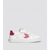 SALVAS White Leather Jazzy Pink Logo Sneaker SALVAS White Leather Jazzy Pink Logo Sneaker