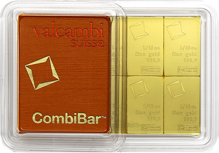 Valcambi CombiBar zlatá tehlička 10 x 1/10 oz