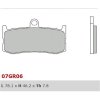 Predné brzdové doštičky / obloženie Brembo Triumph 675 DAYTONA TRIPLE 2009 - 2012 směs SA Predné brzdové doštičky / obloženie Brembo Triumph 675 DAYTONA TRIPLE 2009 - 2012 směs SA