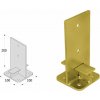 DOMAX PUW zaskrutkovacia pätka stĺpika typu T Galvanické pozinkovanie nažlto (ZNZ) PUW 100 - 100 x 41 x 200 x 6 mm (1 ks) DOMAX PUW zaskrutkovacia pätka stĺpika typu T Galvanické pozinkovanie nažlto (ZNZ) PUW 100 - 100 x 41 x 200 x 6 mm (1 ks)
