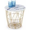 Wilsondo Príručný stolík HARISSA G - zlatá / biela Wilsondo Príručný stolík HARISSA G - zlatá / biela
