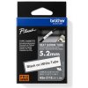 HSE-211E – čierny text na bielom podklade, šírka 5,2 mm - zmršťovacia bužírka BROTHER HSe211E čierne písmo, biela bužírka TUBE (5.2mm) (HSE211E) HSE-211E – čierny text na bielom podklade, šírka 5,2 mm - zmršťovacia bužírka BROTHER HSe211E čierne písmo, biela bužírka TUBE (5.2mm) (HSE211E)