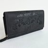 Čierna kožená dámska peňaženka Vintage Čierna kožená dámska peňaženka Vintage